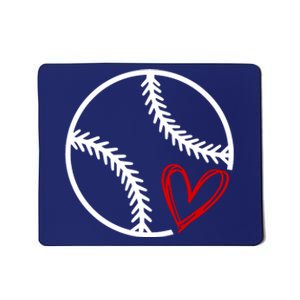 Baseball Lovers Heart Mousepad