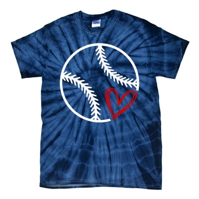 Baseball Lovers Heart Tie-Dye T-Shirt