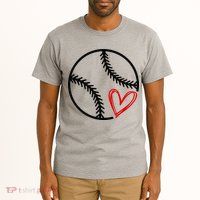 Baseball Lovers Heart Tall T-Shirt
