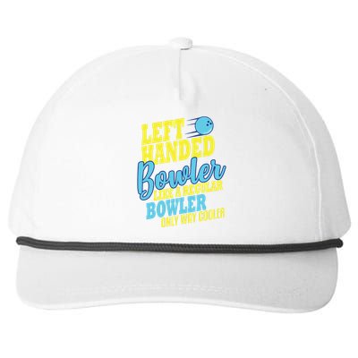 Bowling Left Handed Bowler Funny Team Snapback Five-Panel Rope Hat