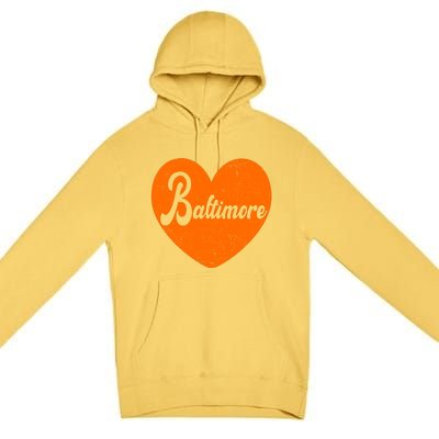 Baltimore Love Heart Support Tribute Premium Pullover Hoodie