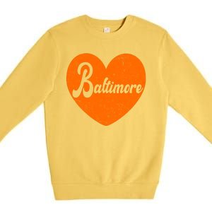 Baltimore Love Heart Support Tribute Premium Crewneck Sweatshirt