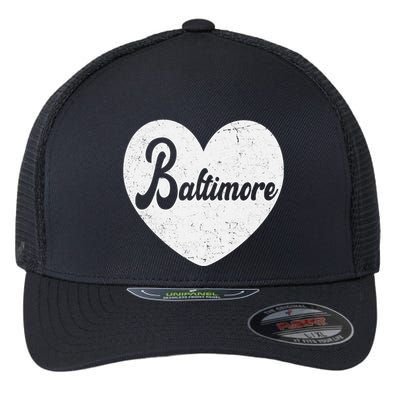Baltimore Love Heart Support Tribute Flexfit Unipanel Trucker Cap