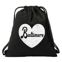 Baltimore Love Heart Support Tribute Drawstring Bag