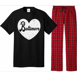 Baltimore Love Heart Support Tribute Pajama Set