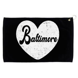 Baltimore Love Heart Support Tribute Grommeted Golf Towel