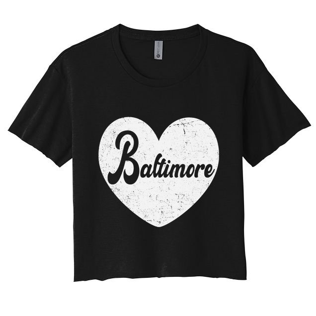 Baltimore Love Heart Support Tribute Crop Top