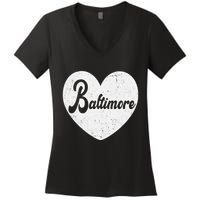 Baltimore Love Heart Support Tribute Women's V-Neck T-Shirt