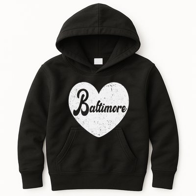 Baltimore Love Heart Support Tribute Kids Hoodie