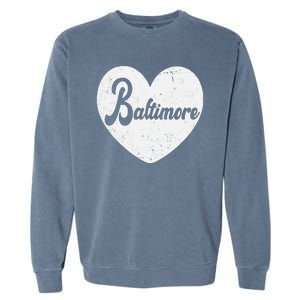 Baltimore Love Heart Support Tribute Garment-Dyed Sweatshirt