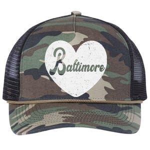 Baltimore Love Heart Support Tribute Retro Rope Trucker Hat Cap