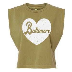 Baltimore Love Heart Support Tribute Garment-Dyed Women's Muscle Tee