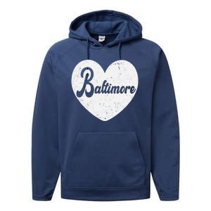 Baltimore Love Heart Support Tribute Performance Fleece Hoodie