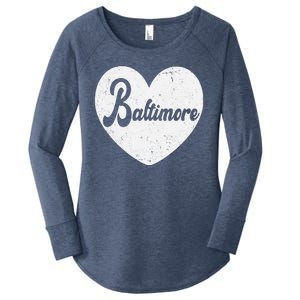 Baltimore Love Heart Support Tribute Women's Perfect Tri Tunic Long Sleeve Shirt