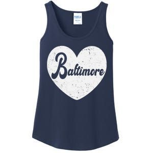 Baltimore Love Heart Support Tribute Ladies Essential Tank