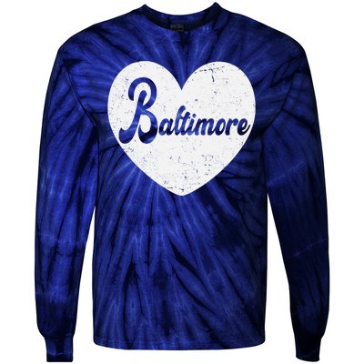 Baltimore Love Heart Support Tribute Tie-Dye Long Sleeve Shirt