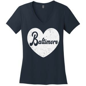 Baltimore Love Heart Support Tribute Women's V-Neck T-Shirt