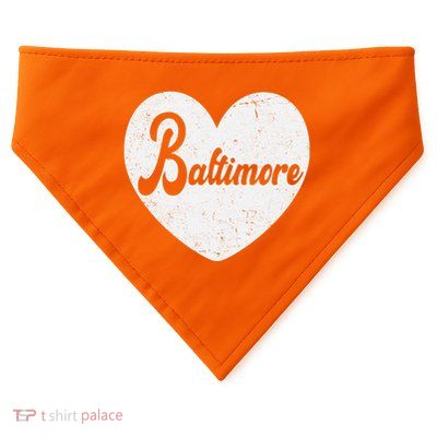 Baltimore Love Heart Support Tribute USA-Made Doggie Bandana