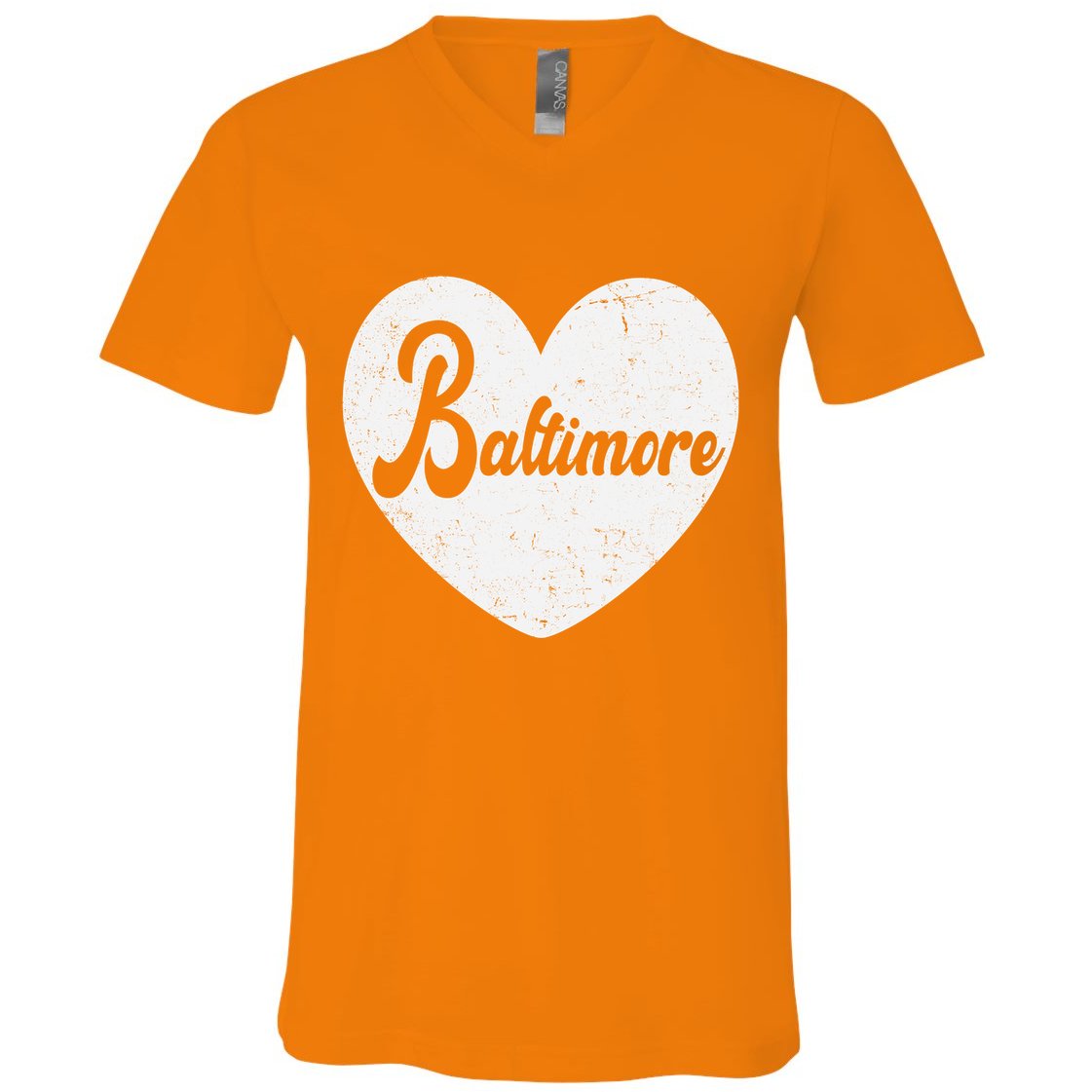 Baltimore Love Heart Support Tribute V-Neck T-Shirt