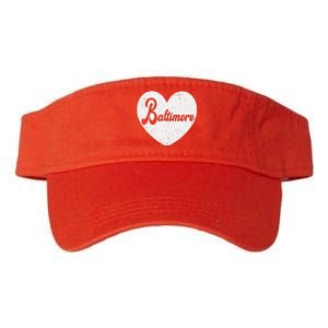 Baltimore Love Heart Support Tribute Valucap Bio-Washed Visor