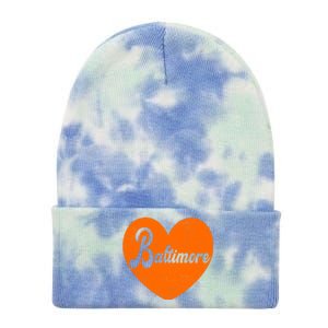 Baltimore Love Heart Support Tribute Tie Dye 12in Knit Beanie