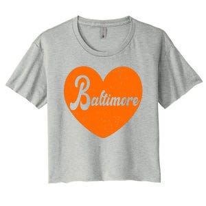 Baltimore Love Heart Support Tribute Women's Crop Top Tee