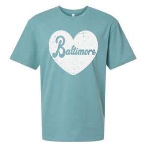 Baltimore Love Heart Support Tribute Sueded Cloud Jersey T-Shirt