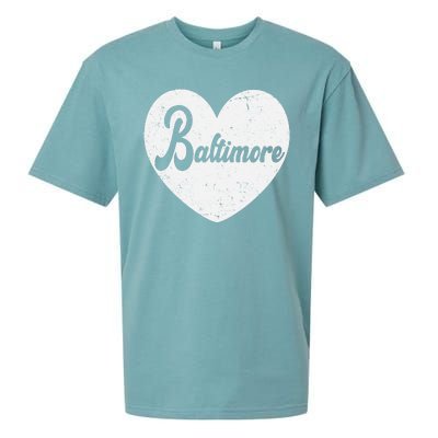 Baltimore Love Heart Support Tribute Sueded Cloud Jersey T-Shirt