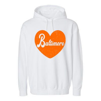 Baltimore Love Heart Support Tribute Garment-Dyed Fleece Hoodie