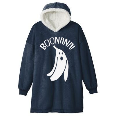 Boonana Lazy Halloween Costume Funny Ghost Banana Pun Hooded Wearable Blanket