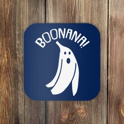 Boonana Lazy Halloween Costume Funny Ghost Banana Pun Coaster