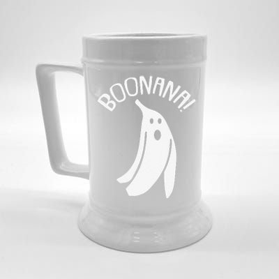 Boonana Lazy Halloween Costume Funny Ghost Banana Pun Beer Stein