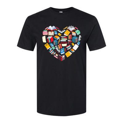 Book Lover Heart Shape Reading Club Librarian Library Gifts Softstyle® CVC T-Shirt