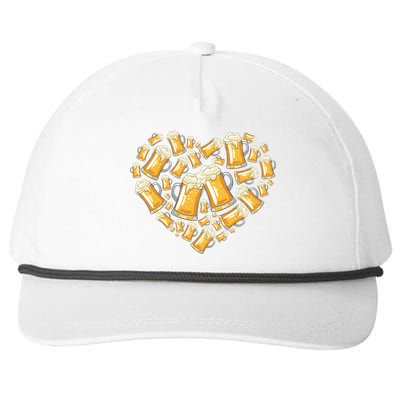 Beer Love Heart Brewing Craft Beer Brewer Valentines Day Cute Gift Snapback Five-Panel Rope Hat