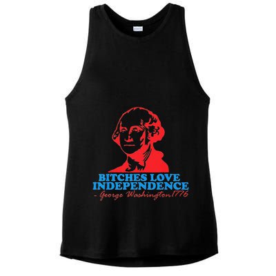 Bitches Love Independence Thomas Jefferson Ladies PosiCharge Tri-Blend Wicking Tank