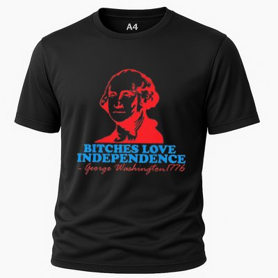 Bitches Love Independence Thomas Jefferson Cooling Performance Crew T-Shirt