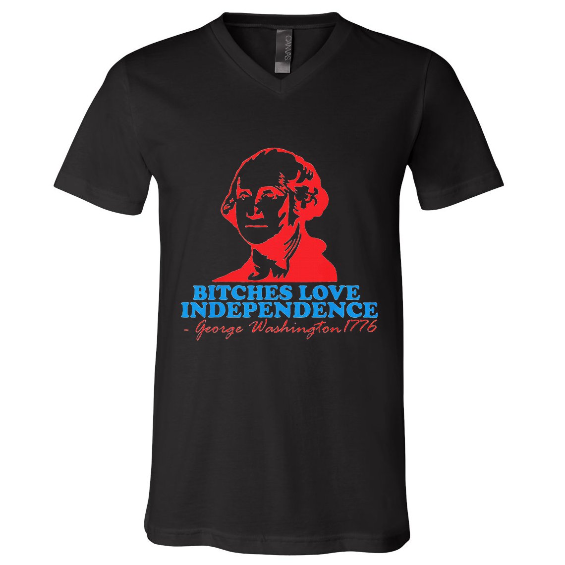 Bitches Love Independence Thomas Jefferson V-Neck T-Shirt