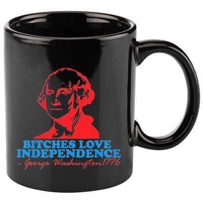 Bitches Love Independence Thomas Jefferson 11oz C Handle Ceramic Mug