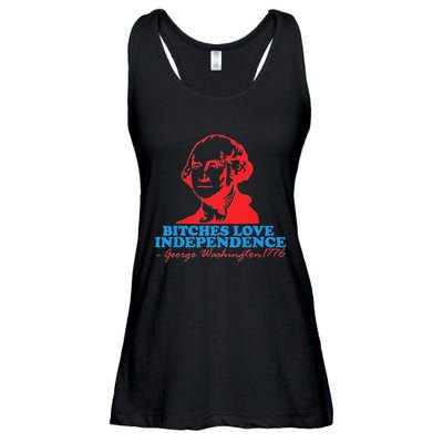 Bitches Love Independence Thomas Jefferson Ladies Essential Flowy Tank