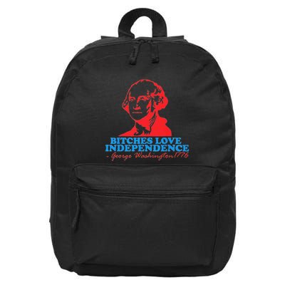 Bitches Love Independence Thomas Jefferson 16 in Basic Backpack