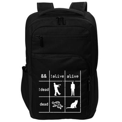 Boolean Logic IM A Programmer Alive Dead Impact Tech Backpack
