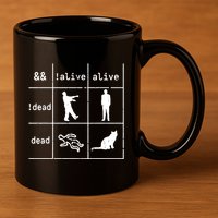 Boolean Logic IM A Programmer Alive Dead 11oz C Handle Ceramic Mug