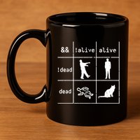 Boolean Logic IM A Programmer Alive Dead 11oz C Handle Ceramic Mug