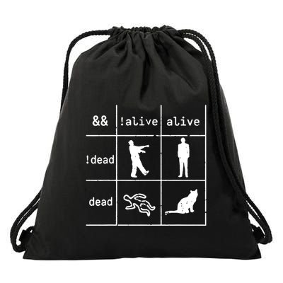 Boolean Logic IM A Programmer Alive Dead Drawstring Bag