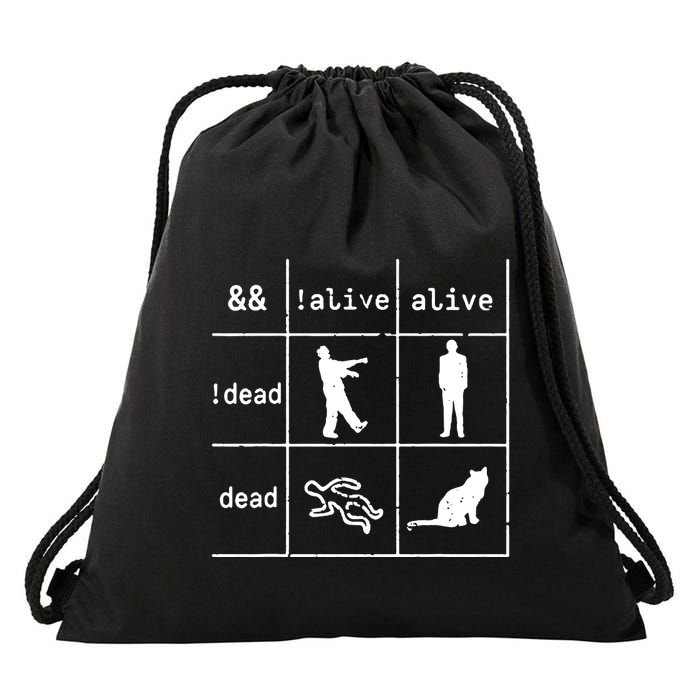 Boolean Logic IM A Programmer Alive Dead Drawstring Bag