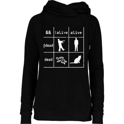 Boolean Logic IM A Programmer Alive Dead Womens Funnel Neck Pullover Hood