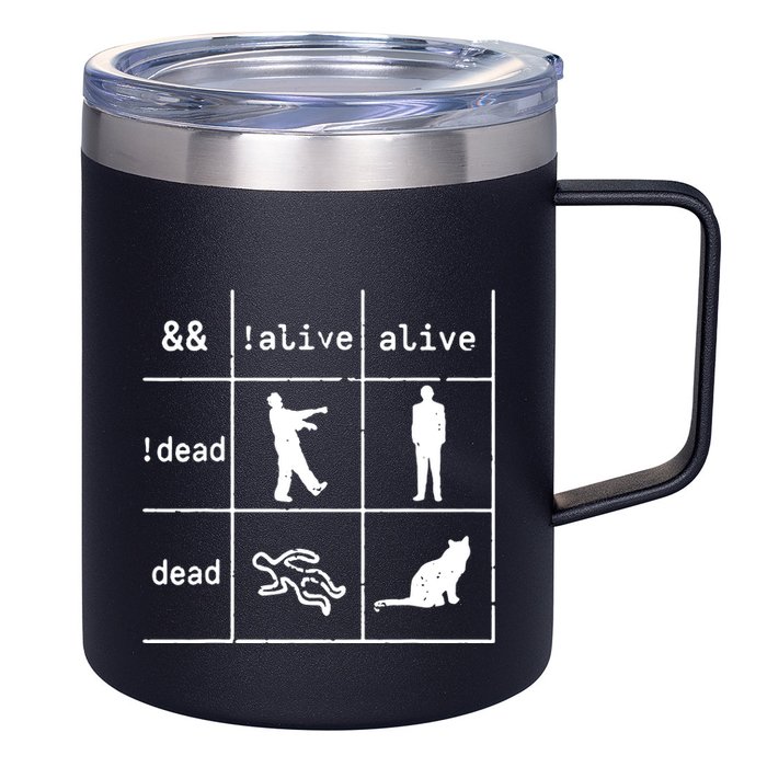 Boolean Logic IM A Programmer Alive Dead 12oz Stainless Steel Coffee Mug
