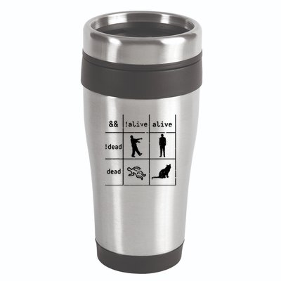 Boolean Logic IM A Programmer Alive Dead 16oz Travel Tumbler