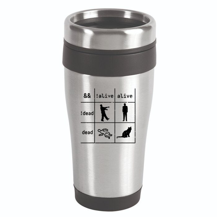 Boolean Logic IM A Programmer Alive Dead 16oz Travel Tumbler