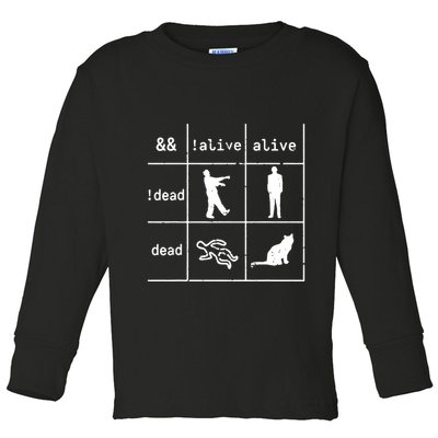 Boolean Logic IM A Programmer Alive Dead Toddler Long Sleeve Shirt